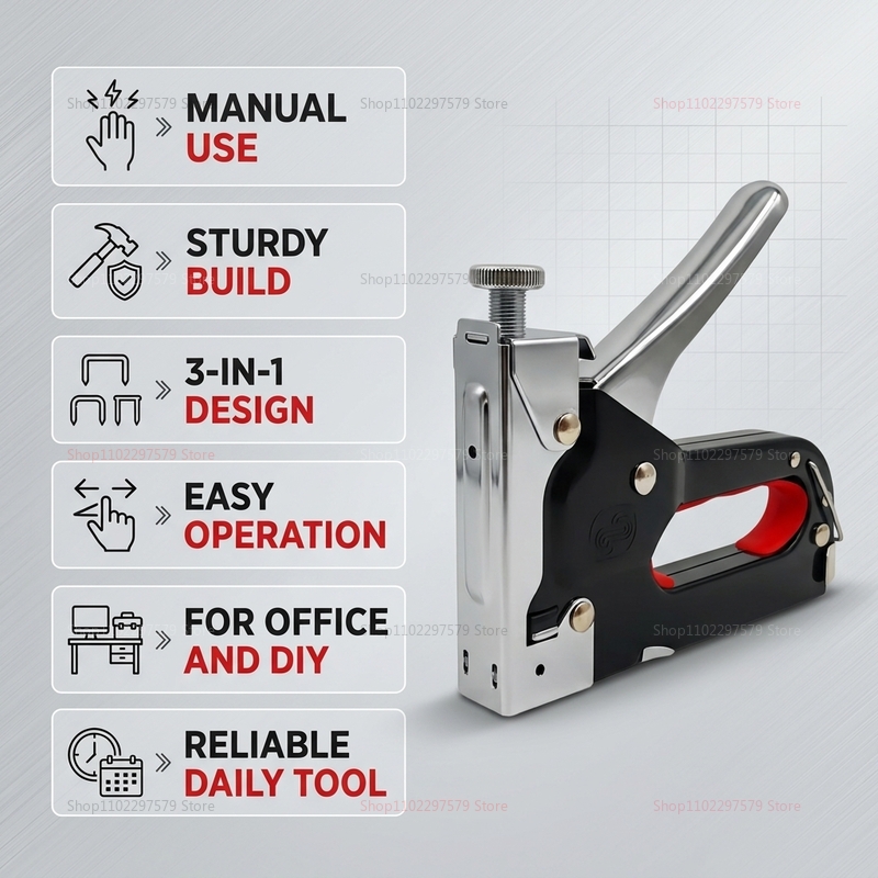 Electric Stapler Heavy - Hochleistungs 3-in-1 Tacker-Nagelpistolen-Set mit 3000 Klammern