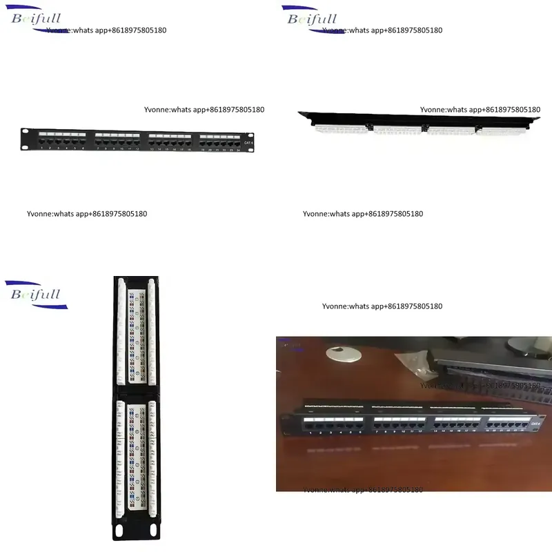 Patch Panel Cat6 - 6-Port RJ45 19-Zoll UTP Patchpanel, 24-Port