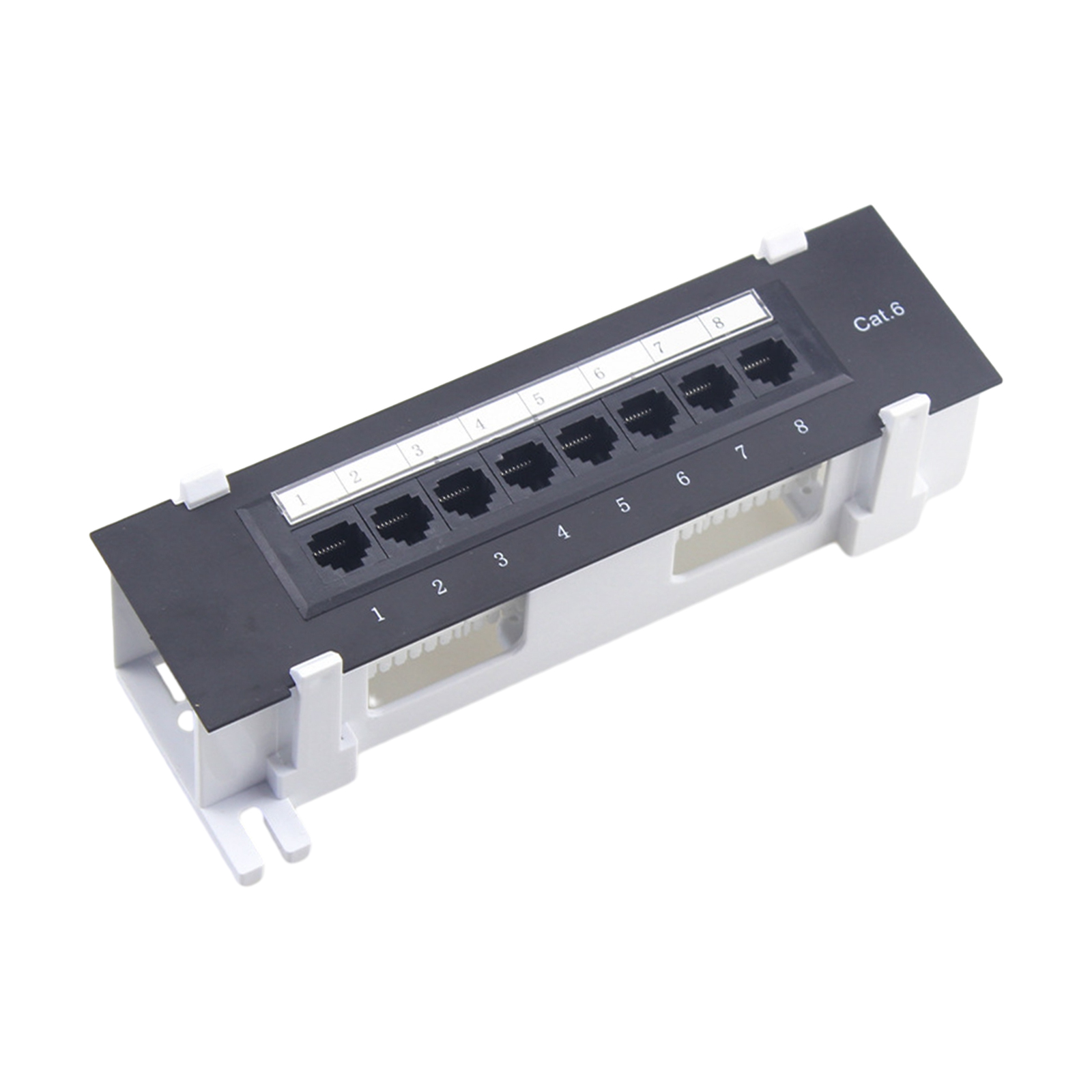Patch Panel Cat6 - 8Port Wand-Patch Panel Cat6 Kabel Patch