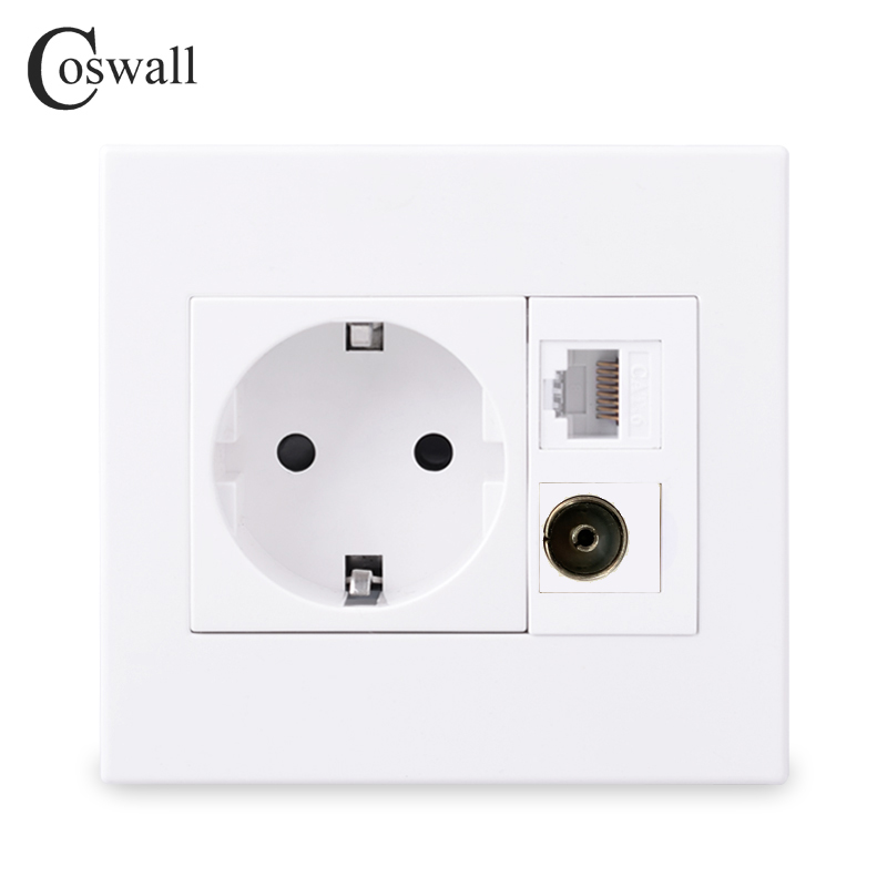 Patch Panel Cat6 - Coswall PC Panel 16A EU Wand