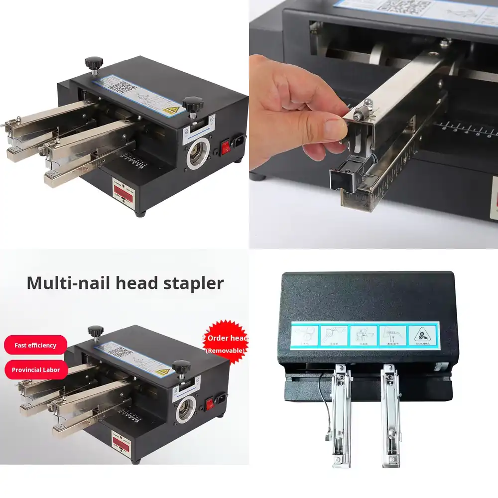 Electric Stapler Heavy - ENJOYBONG HJ-200 Hochleistungs-Jumbo-Heftgerät mit 2 Köpfen,