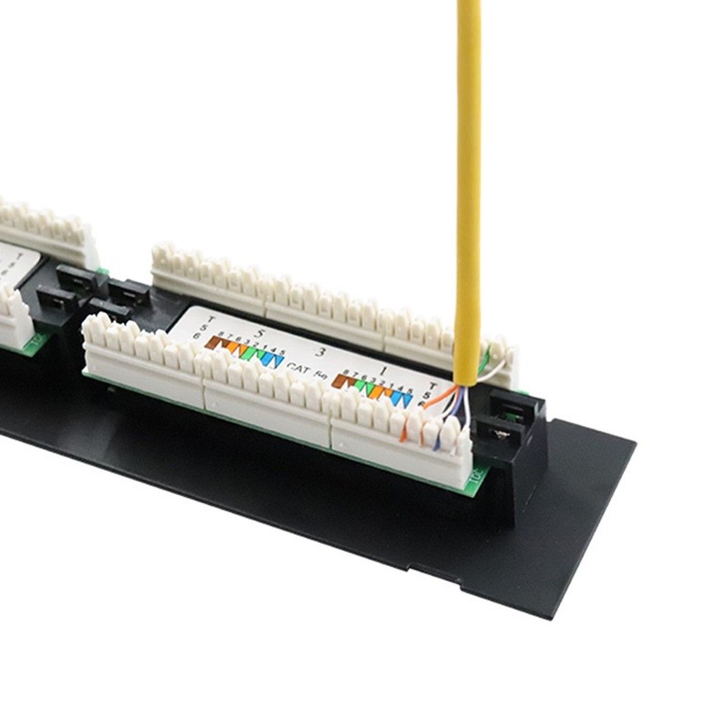 Patch Panel Cat6 - 12-Port Wandmontiertes Patchpanel für CAT.5A und
