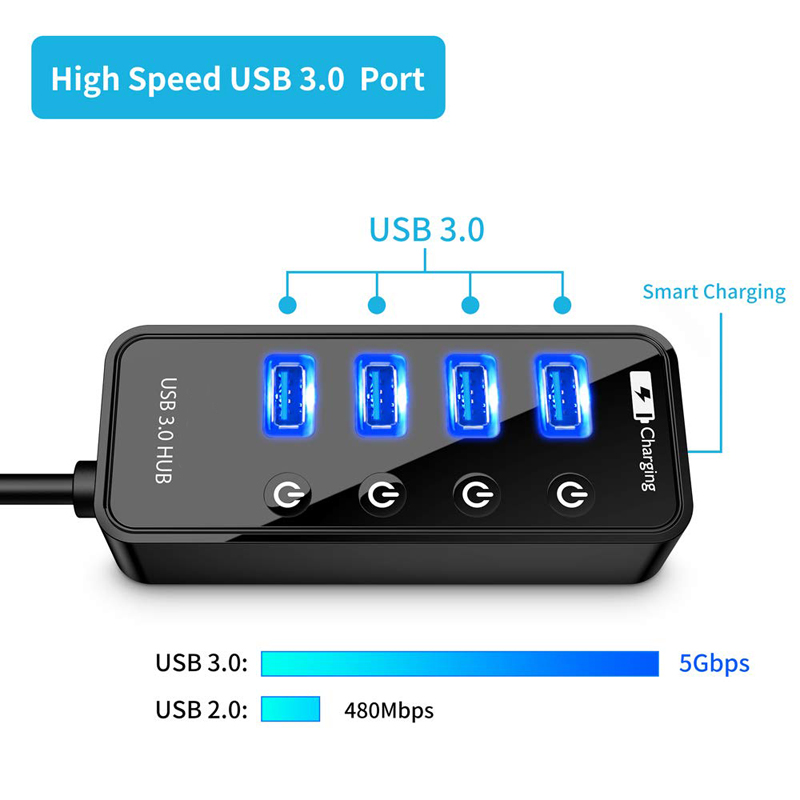 USB HUB 3.0 4 7-Port Smartphon – Cable Lock Laptop Bewertung und Preis