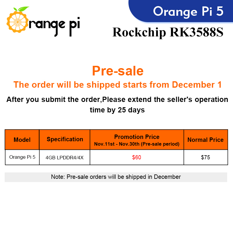 Orange Pi 5 4 GB RK3588S, PCIE – Gigabit Network Card Bewertung und Preis
