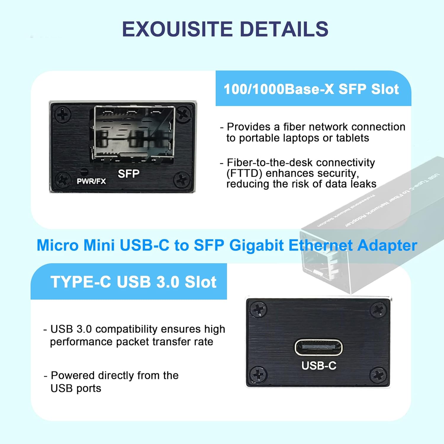 USB 3.0-zu-SFP-Gigabit-Etherne – Gigabit Network Card Bewertung und Preis