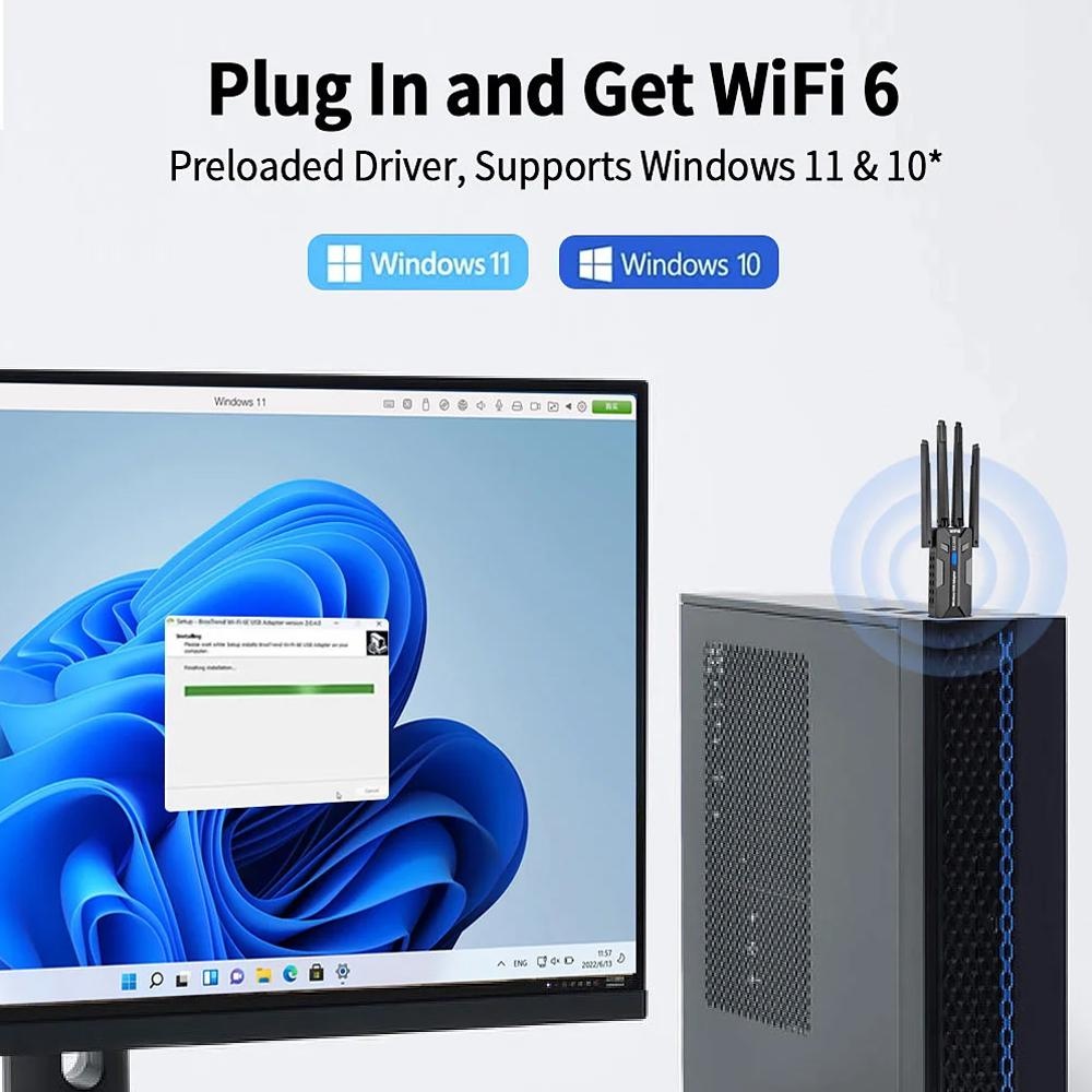 WiFi 6 USB 3.0 Adapter 1800 Mb – Gigabit Network Card Bewertung und Preis